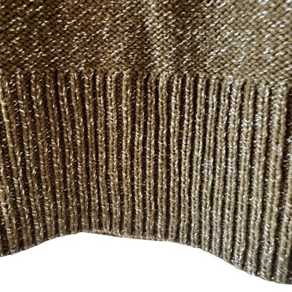 Madewell Button Down Cotton Boxy Cropped Long Sleeve Sweater Olive SZ S # 2394 - Picture 6 of 14